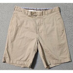 Peter Millar Cotton Blend Stretch Tan Brown Golf Chino Shorts Men's Size 33 x 9